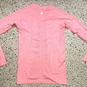 Lululemon run swiftly tech long sleeve shirt top 8 pink thumb holes